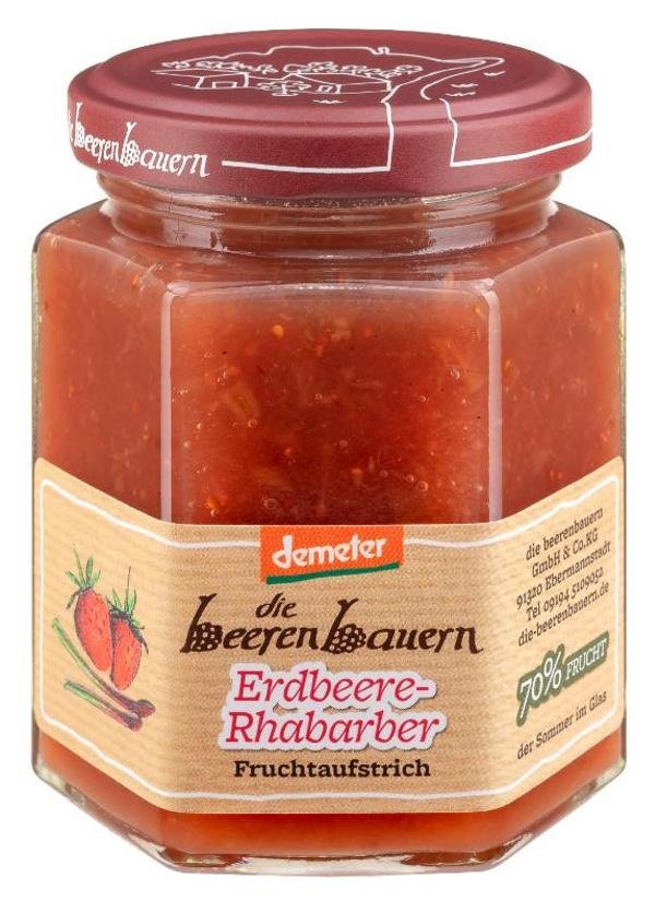 Produktfoto zu Erdbeere-Rhabarber-Fruchtaufstrich 200g