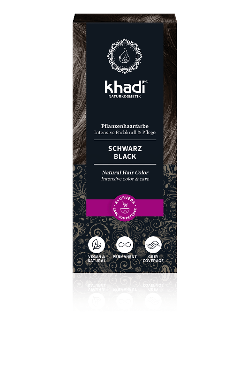 Produktfoto zu khadi Pflanzenhaarfarbe Schwarz, 100g