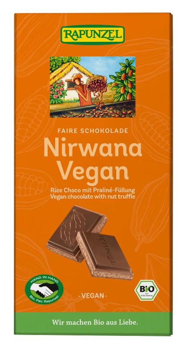 Produktfoto zu Nirwana Vegan Schokolade mit Praliné-Füllung, 100g