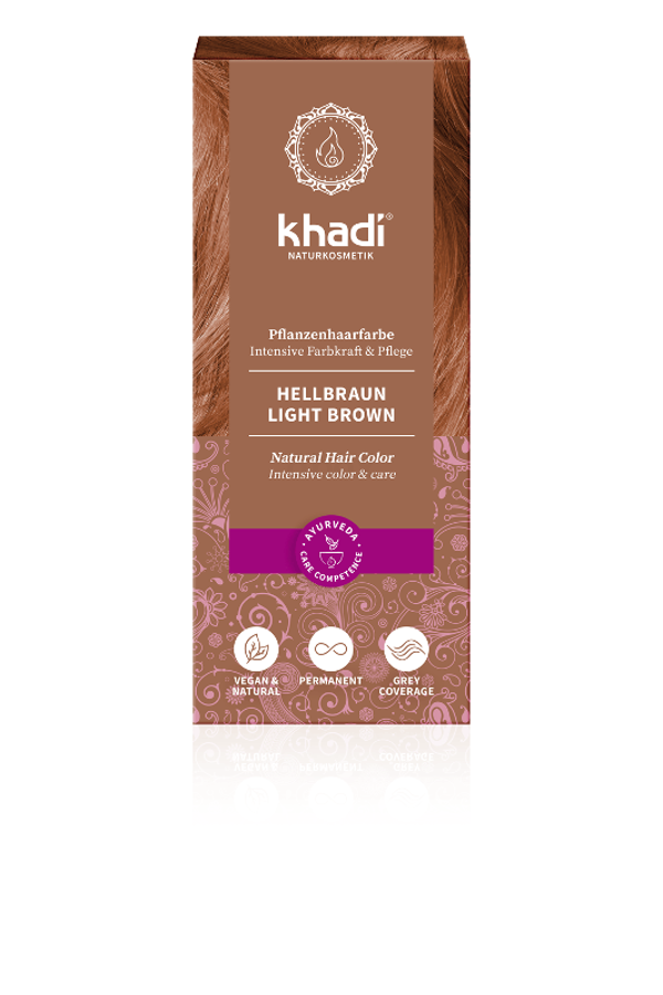 Produktfoto zu khadi Pflanzenhaarfarbe Hellbraun, 100g