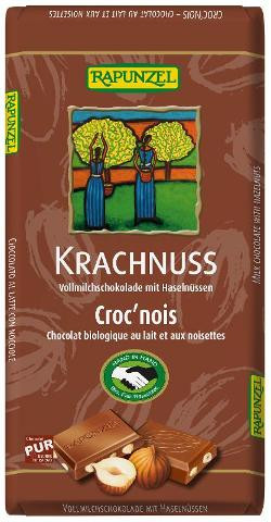 Produktfoto zu Vollmilch Schokolade Krachnuss, 100g