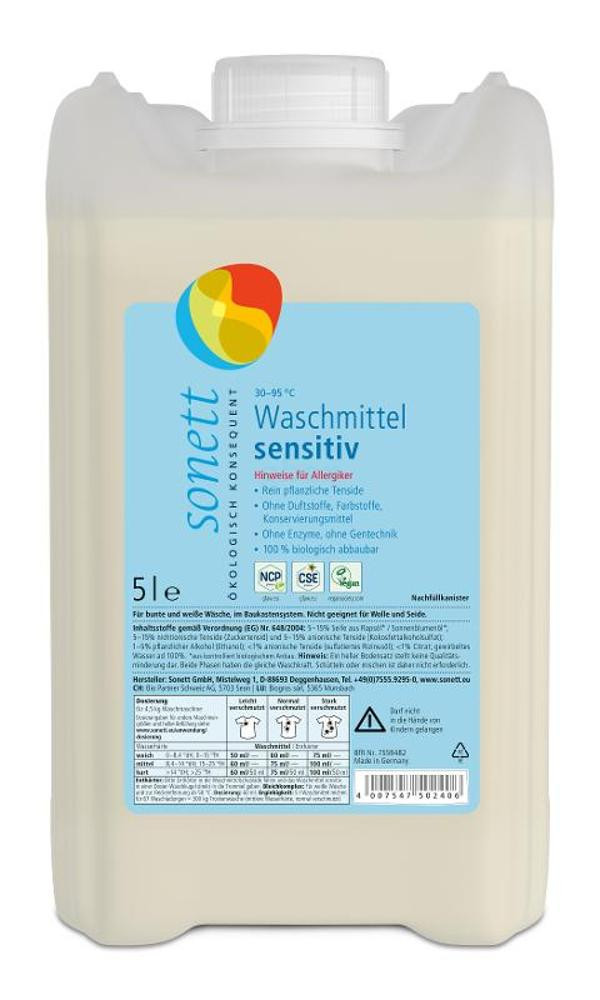 Produktfoto zu Waschmittel flüssig sensitiv 5l