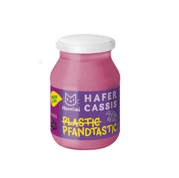 Produktfoto zu Hafer Joghurt-Alternative Cassis 500g-Glas