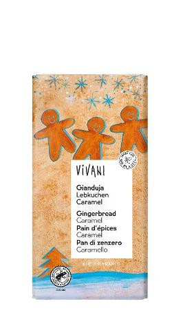 Produktfoto zu Gianduja Lebkuchen Caramel Schokolade Vivani 100g