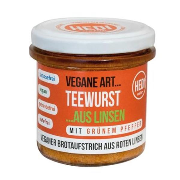 Produktfoto zu Vegane Art, Teewurst mit grünem Pfeffer, 140g