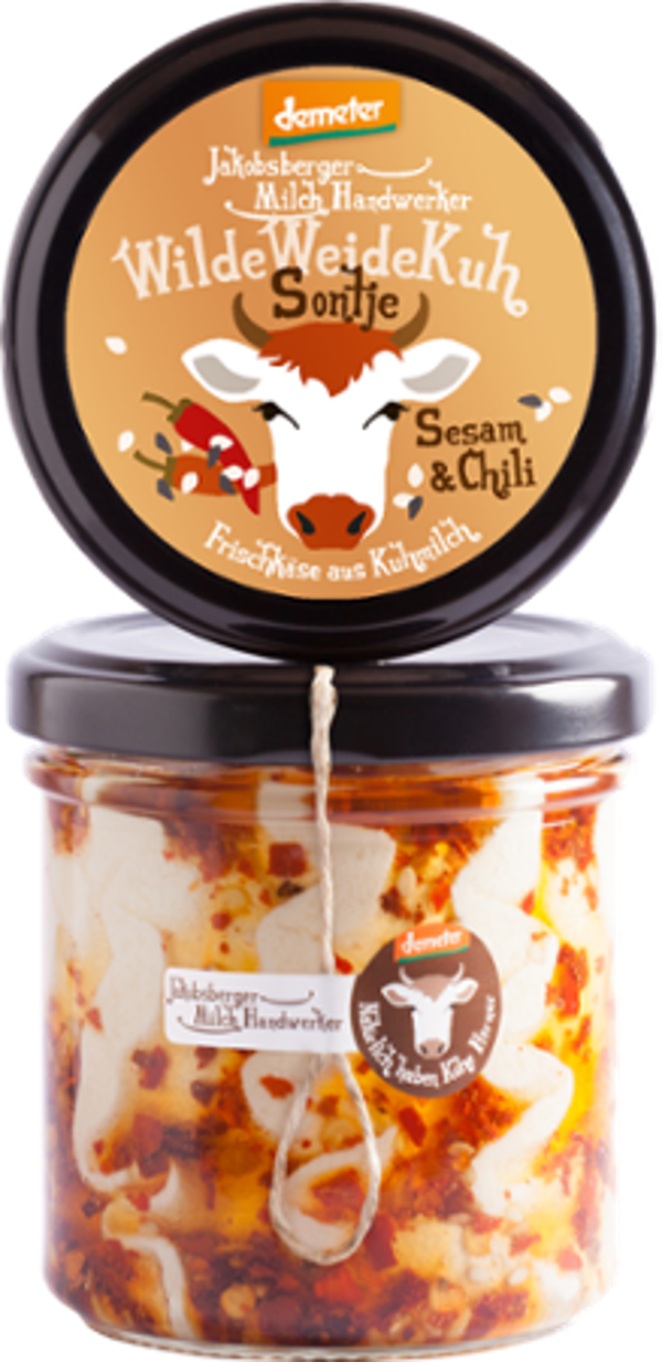 Produktfoto zu Sontje Frischkäse mit Sesam & Chili, 140g-Glas