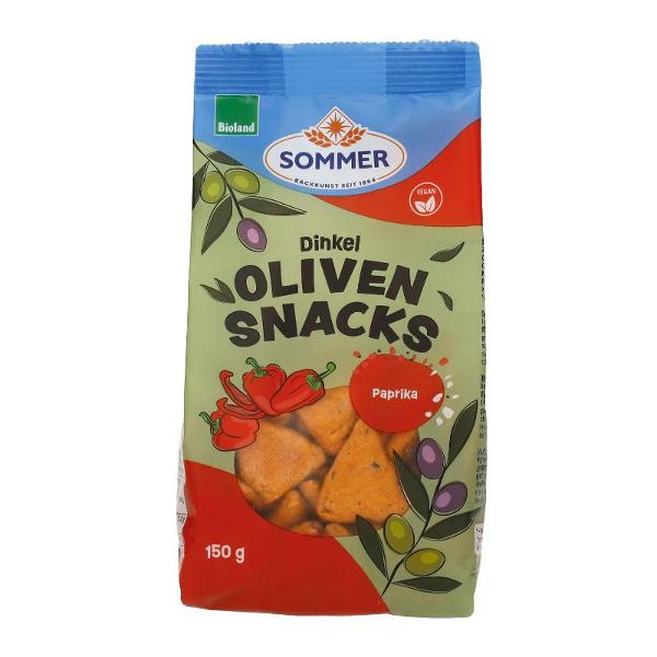 Produktfoto zu Dinkel Oliven-Snacks Paprika, 150g