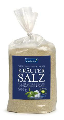 Produktfoto zu Kräutersalz Nachfüllpack Tüte 500g