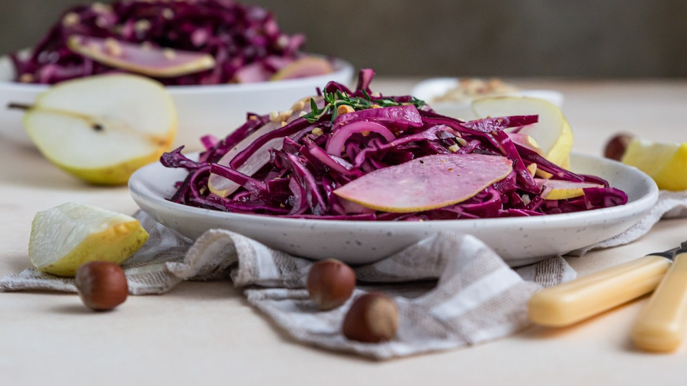 Rezeptbild für Blaukraut-Hirse-Salat