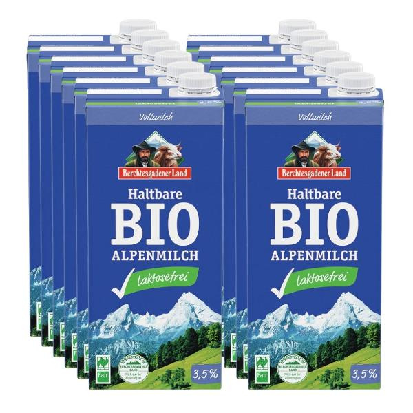 Produktfoto zu H-Alpenmilch laktosefrei, 3,5%, 12x1l