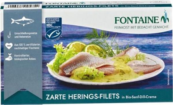 Produktfoto zu Heringsfilets in Senf-Dill, 200g, MSC