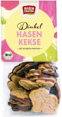 Produktfoto zu Dinkel-Hasen-Kekse mit Vollmilchschokolade, 150g