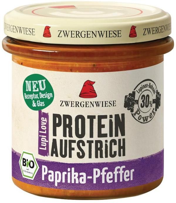 Produktfoto zu LupiLove Proteinaufstrich Paprika-Pfeffer vegan 135g